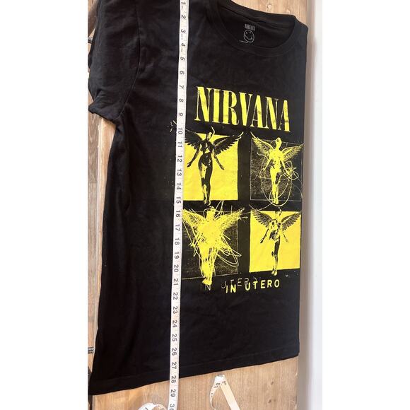Vintage Nirvana Album Shirt Black & Yellow Size Medium - Picture 6 of 6
